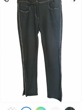 Chanel black  Slim Pants with Contrast Stitching